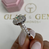 Lona Engagement Ring, White Gold 18K