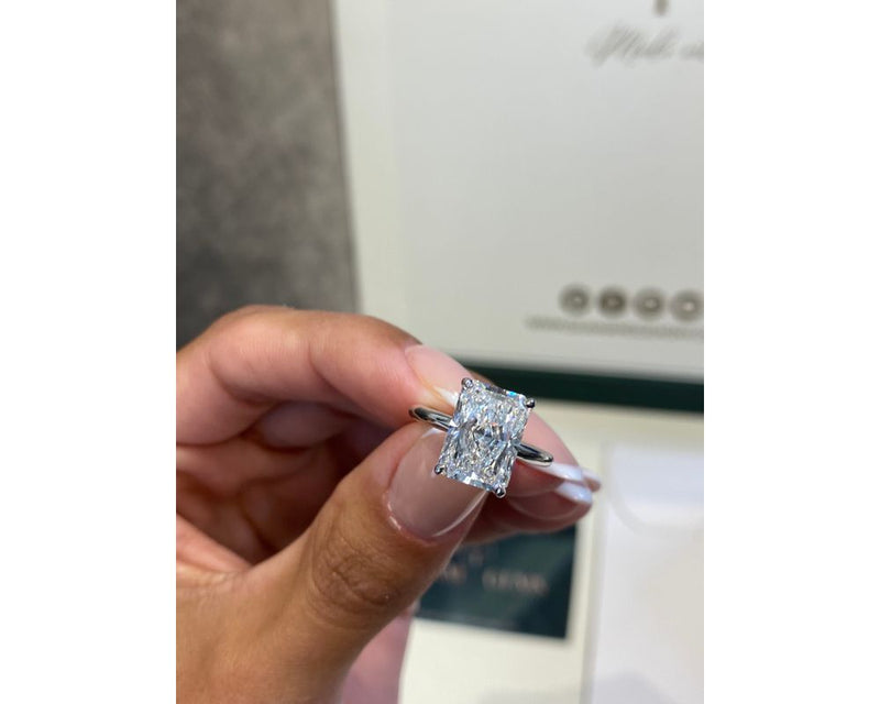 Marisol - Radiant Cut 4 Carat Diamond Engagement Ring