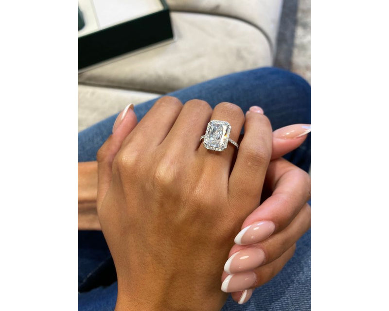 Angelique - Radiant Cut 4.45 Carat Diamond Engagement Ring