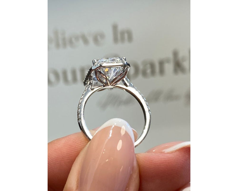 Angelique - Radiant Cut 4.45 Carat Diamond Engagement Ring