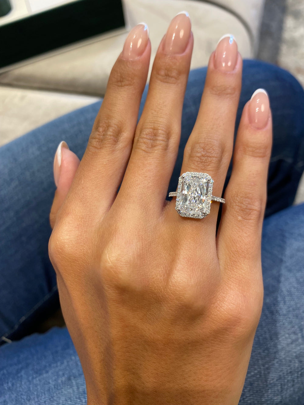 Carat Radiant Radiant Engagement Ring With Halo Carat Radiant Cut