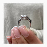 Giana Engagement Ring 3.65 Carat White Gold