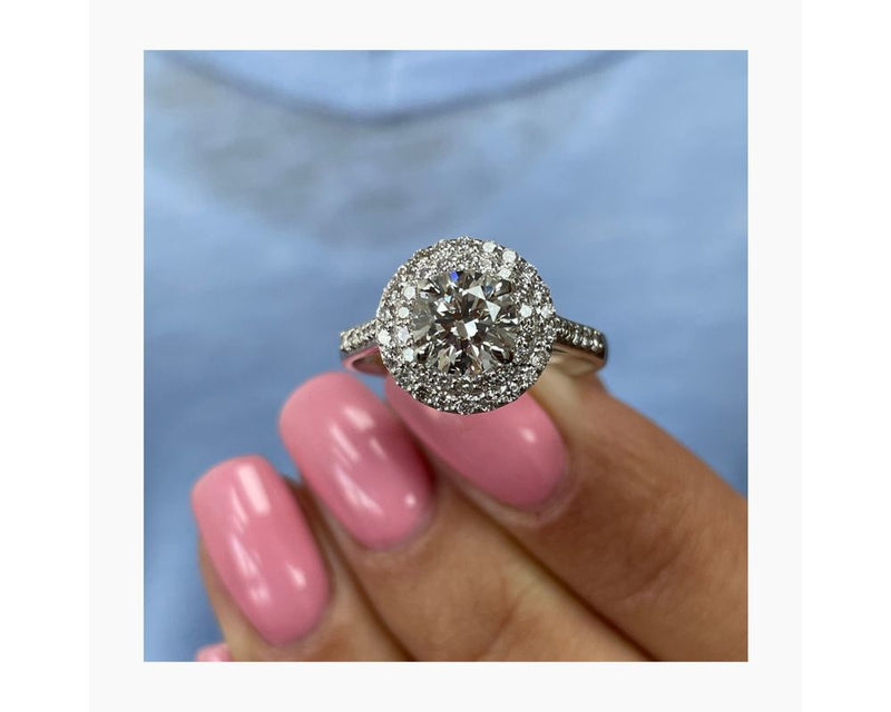 Lacey - Round Cut 1 Carat Diamond Engagement Ring