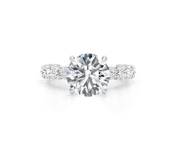 Nina - Round Cut 4.50 Carat Diamond Engagement Ring