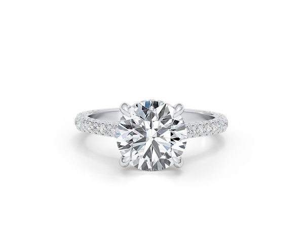 Yara - Round Cut 3.20 Carat Diamond Engagement Ring