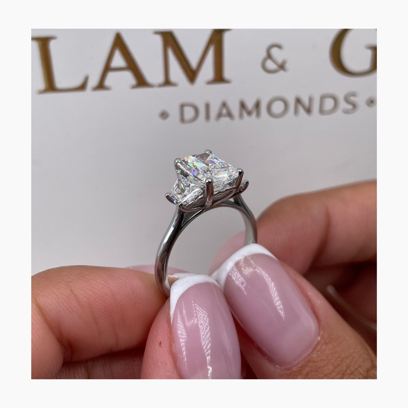 Chanelle Engagement Ring 2.4ct TCW, 14K Gold – Glam and Gems Diamonds