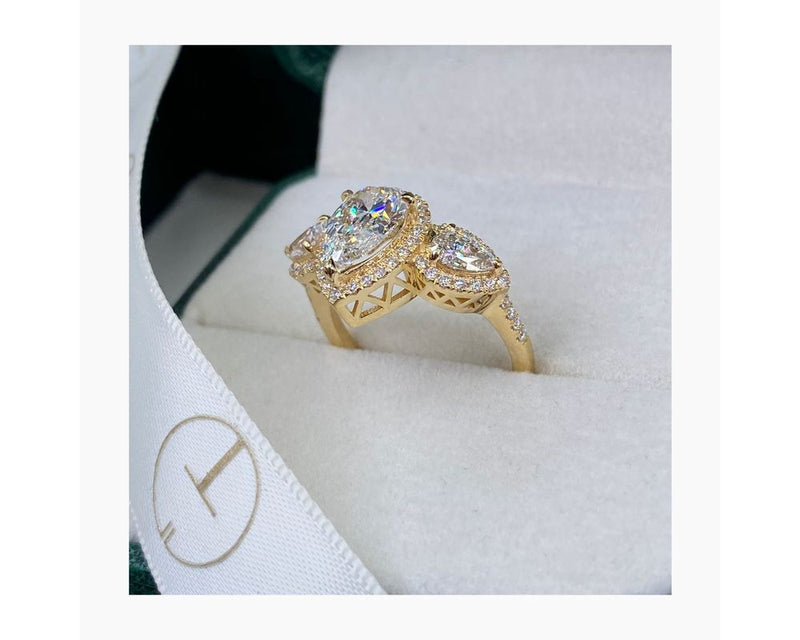 adele - Pear Cut 3.11 Carat Diamond Engagement Ring