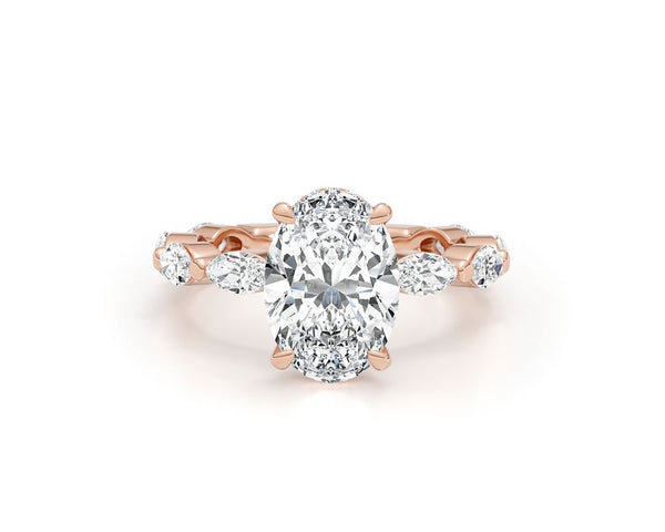 Alanna - Oval Cut 3.50 Carat Diamond Engagement Ring