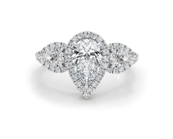 CHEREEN - Pear Cut 3.11 Carat Diamond Engagement Ring