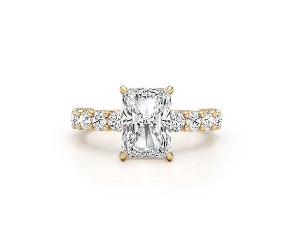 Dulce - Radiant Cut 3.58 Carat Diamond Engagement Ring