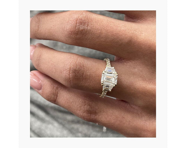 Jovie - Emerald Cut 1.80 Carat Diamond Engagement Ring