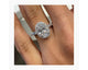 Liya Halo Diamond Engagement Ring, White Gold 18K