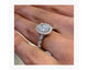 Liya Halo Diamond Engagement Ring, White Gold 18K