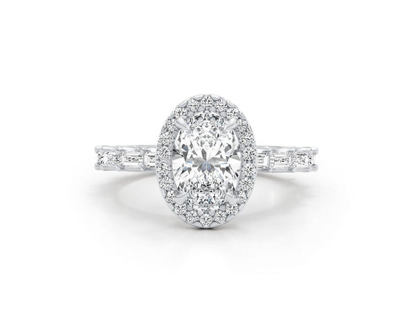 Liya - Oval Cut 3.01 Carat Diamond Engagement Ring