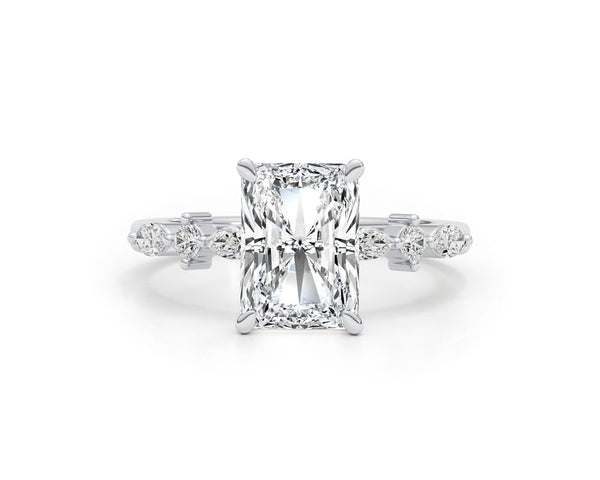 Milena - Radiant Cut 3.05 Carat Diamond Engagement Ring