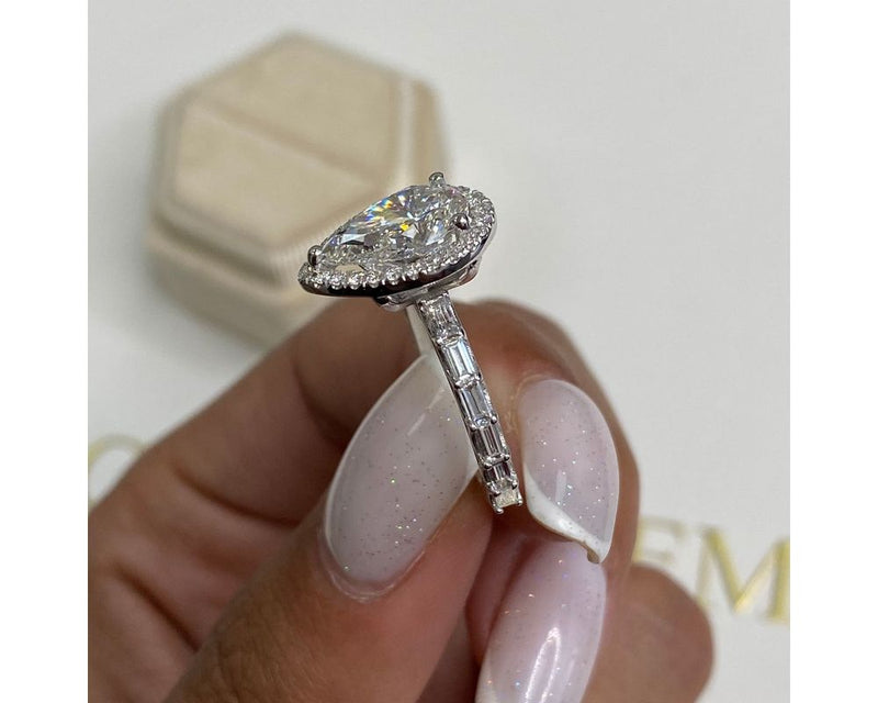 Tina - Pear Cut 3.26 Carat Diamond Engagement Ring