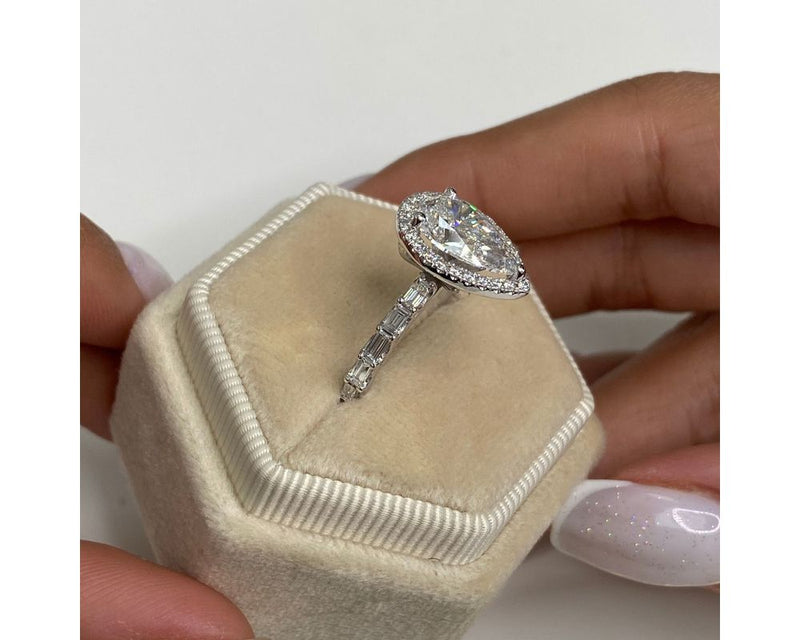 Tina - Pear Cut 3.26 Carat Diamond Engagement Ring