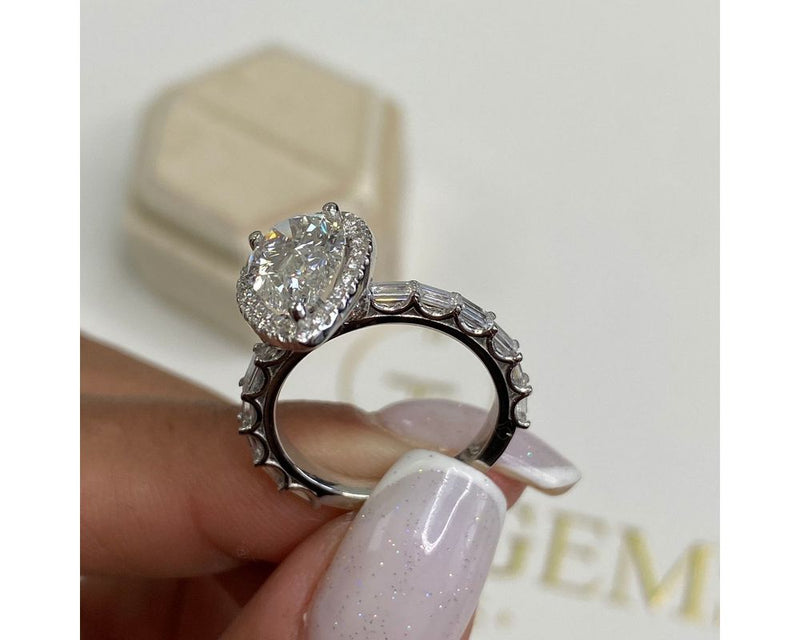 Tina - Pear Cut 3.26 Carat Diamond Engagement Ring