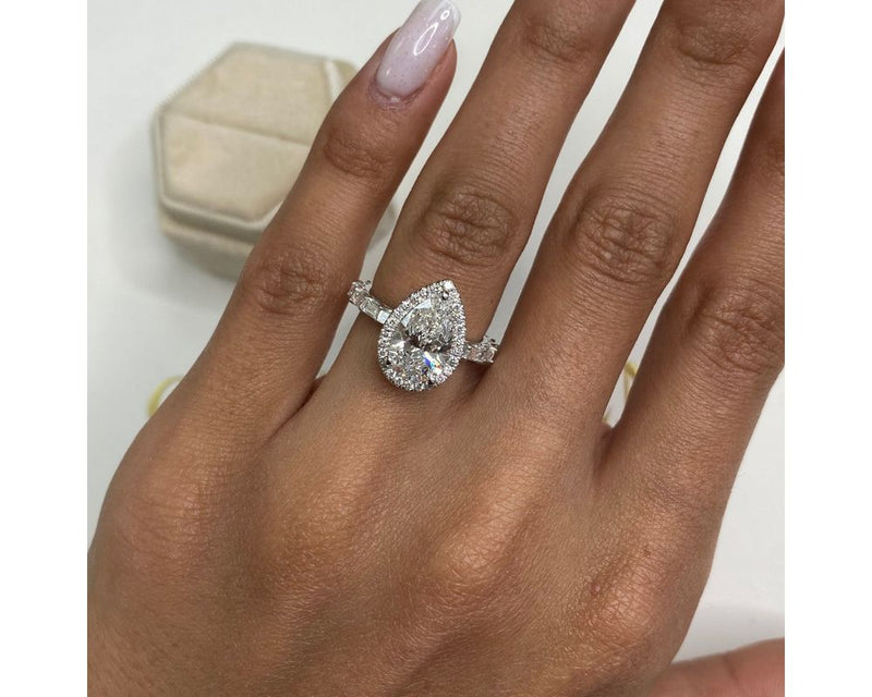 Tina - Pear Cut 3.26 Carat Diamond Engagement Ring