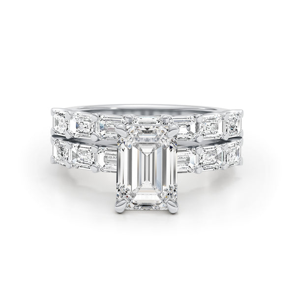 Aliaset - Emerald Cut 5.50 Carat Diamond Engagement Ring