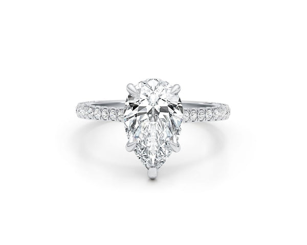 Carly - Pear Cut 3.20 Carat Diamond Engagement Ring
