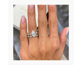 Erin (set) - Pear Cut 4.65 Carat Diamond Engagement Ring