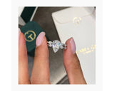 Erin (set) - Pear Cut 4.65 Carat Diamond Engagement Ring