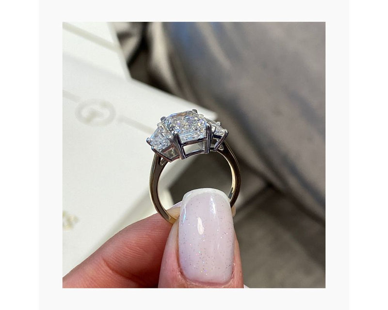 Greta - Emerald Cut 5.16 Carat Diamond Engagement Ring