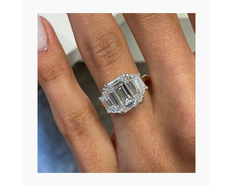 Greta - Emerald Cut 5.16 Carat Diamond Engagement Ring