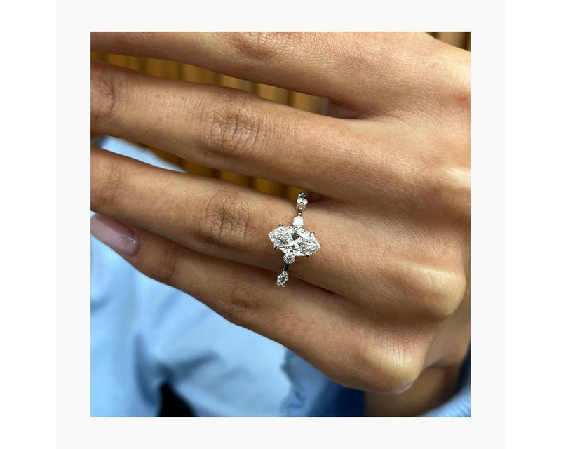 Martha - Marquise Cut 1.30 Carat Diamond Engagement Ring