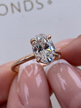 Rosalia Engagement Ring 2.1ct TCW, 14K Gold