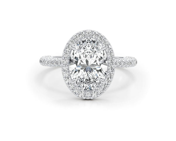 YAELLA - Oval Cut 3.74 Carat Diamond Engagement Ring