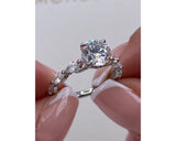 Capri - Round Cut 1.57 Carat Diamond Engagement Ring