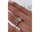 Capri - Round Cut 1.57 Carat Diamond Engagement Ring