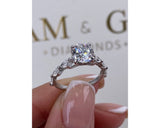 Capri - Round Cut 1.57 Carat Diamond Engagement Ring