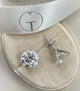 Diamond Stud Earrings 2 Carat White Gold 14K