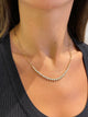 Diamond Chain Necklace 2.25 Carat Yellow Gold 14K