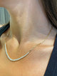 Diamond Chain Necklace 2.25 Carat Yellow Gold 14K
