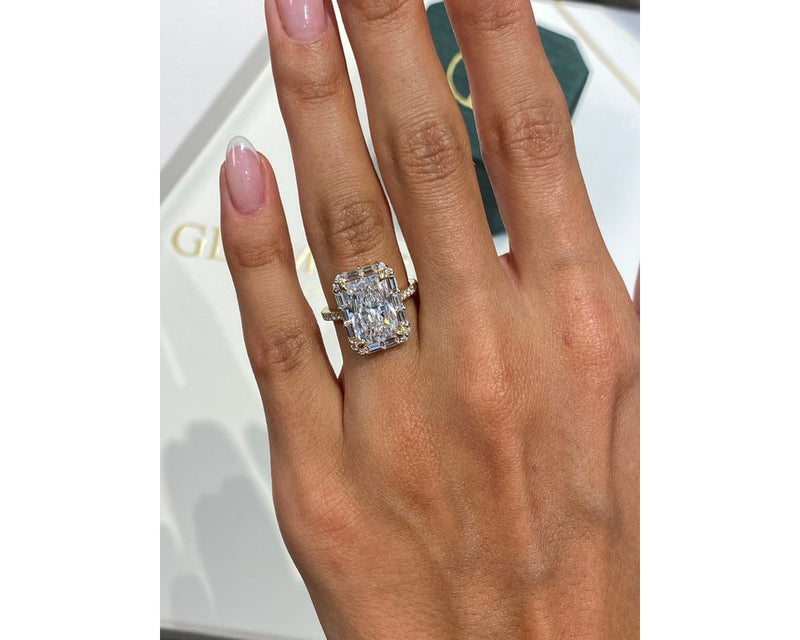 Marlowe - Radiant Cut 4.37 Carat Diamond Engagement Ring