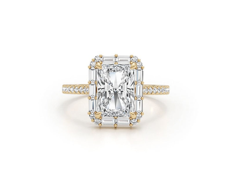 Marlowe - Radiant Cut 4.37 Carat Diamond Engagement Ring