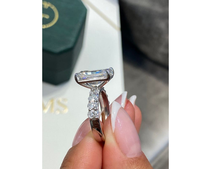 Shay Pave Diamond Engagement Ring, White Gold 18K