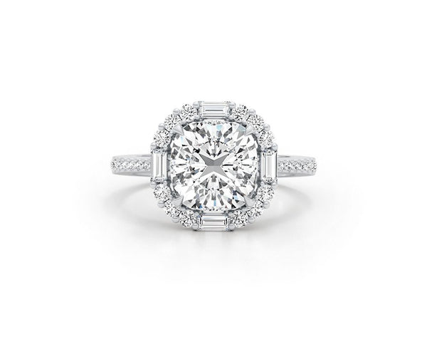 Eleanora - Cushion Cut 3.36 Carat Diamond Engagement Ring
