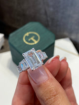 Orli Engagement Ring 7.42 Carat White Gold