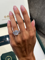 Orli Engagement Ring 7.42 Carat White Gold