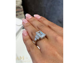 hadar - Emerald Cut 6.08 Carat Diamond Engagement Ring