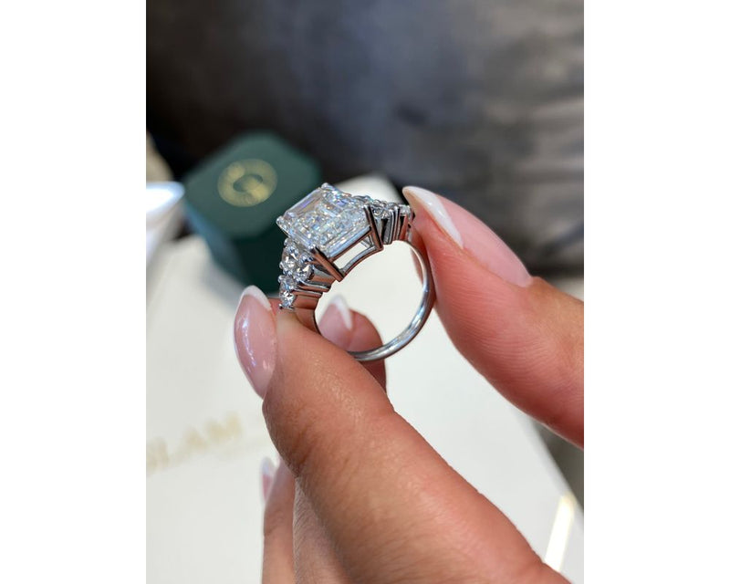 hadar - Emerald Cut 6.08 Carat Diamond Engagement Ring