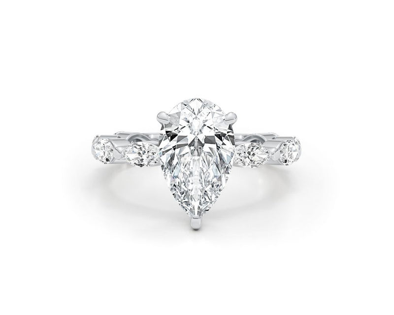 erin - Pear Cut 3.50 Carat Diamond Engagement Ring