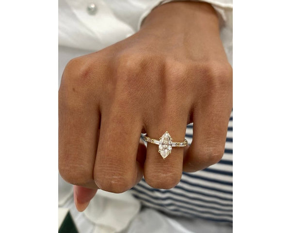 Sylvie - Marquise Cut 1.67 Carat Diamond Engagement Ring