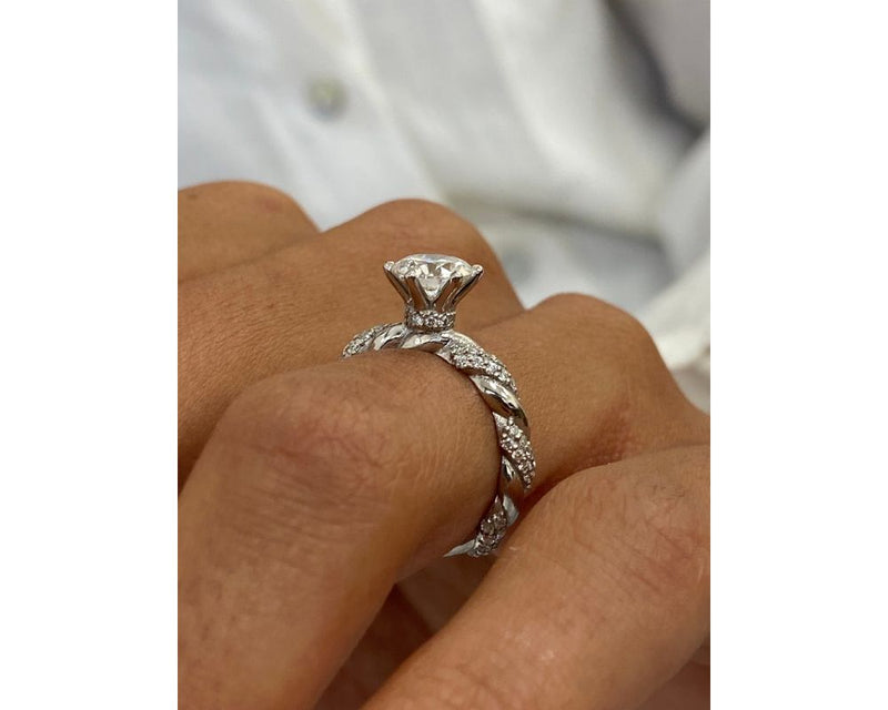 Emmeline - Round Cut 1.32 Carat Diamond Engagement Ring
