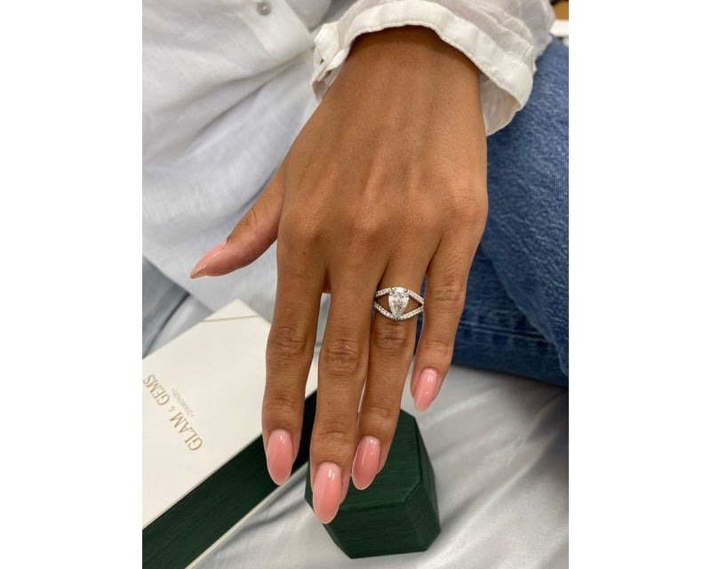 Remi - Pear Cut 1.90 Carat Diamond Engagement Ring